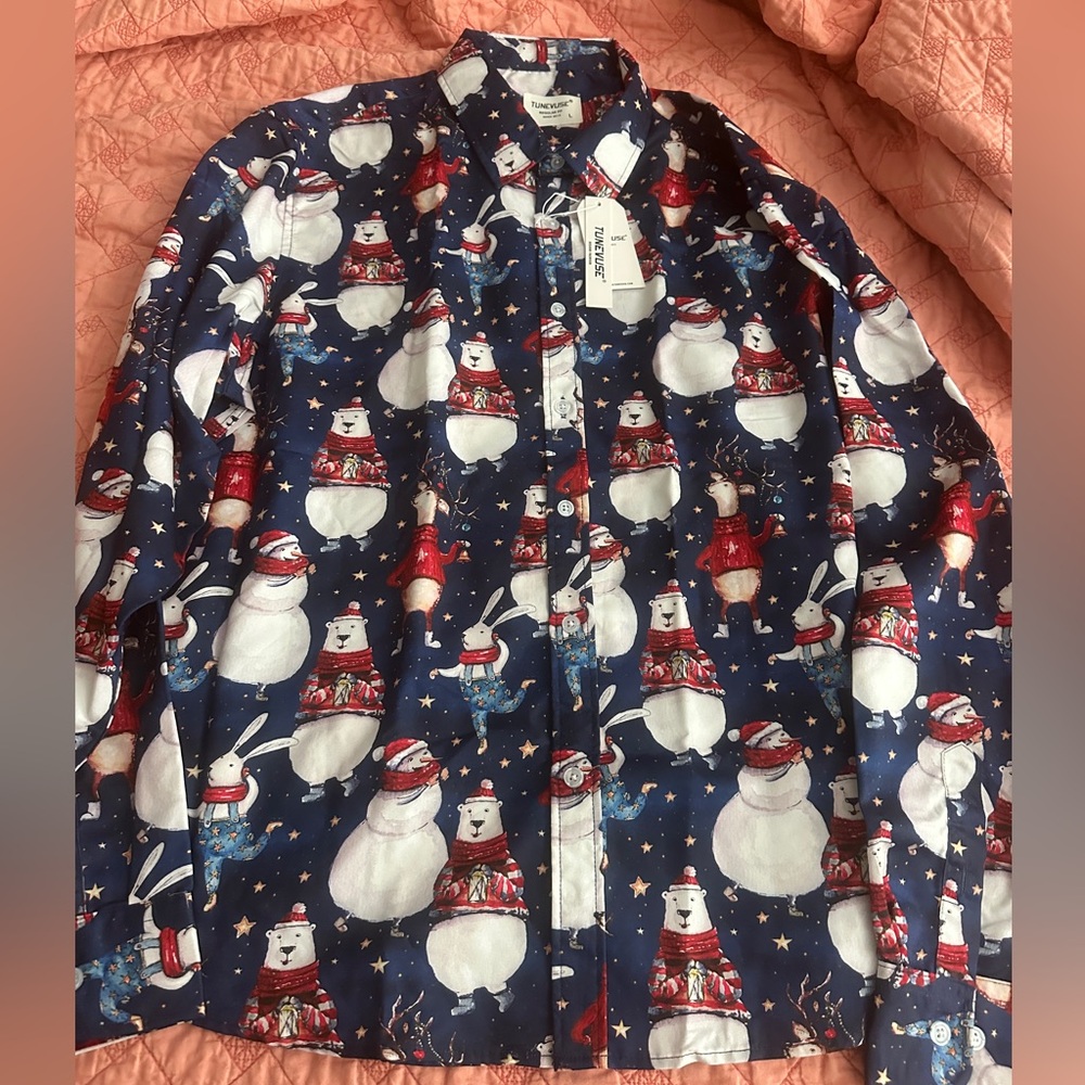 Festive Snowman and Polar Bear Shirt